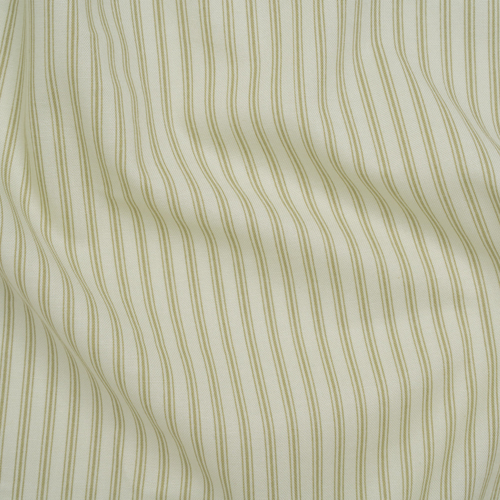 Printed Quilting Cotton by Ghazal Razavi for FIGO Studio - Pistachio Stripes - Nest Collection Printed Quilting Cotton by Ghazal Razavi for FIGO Studio - Pistachio Stripes - Nest Collection