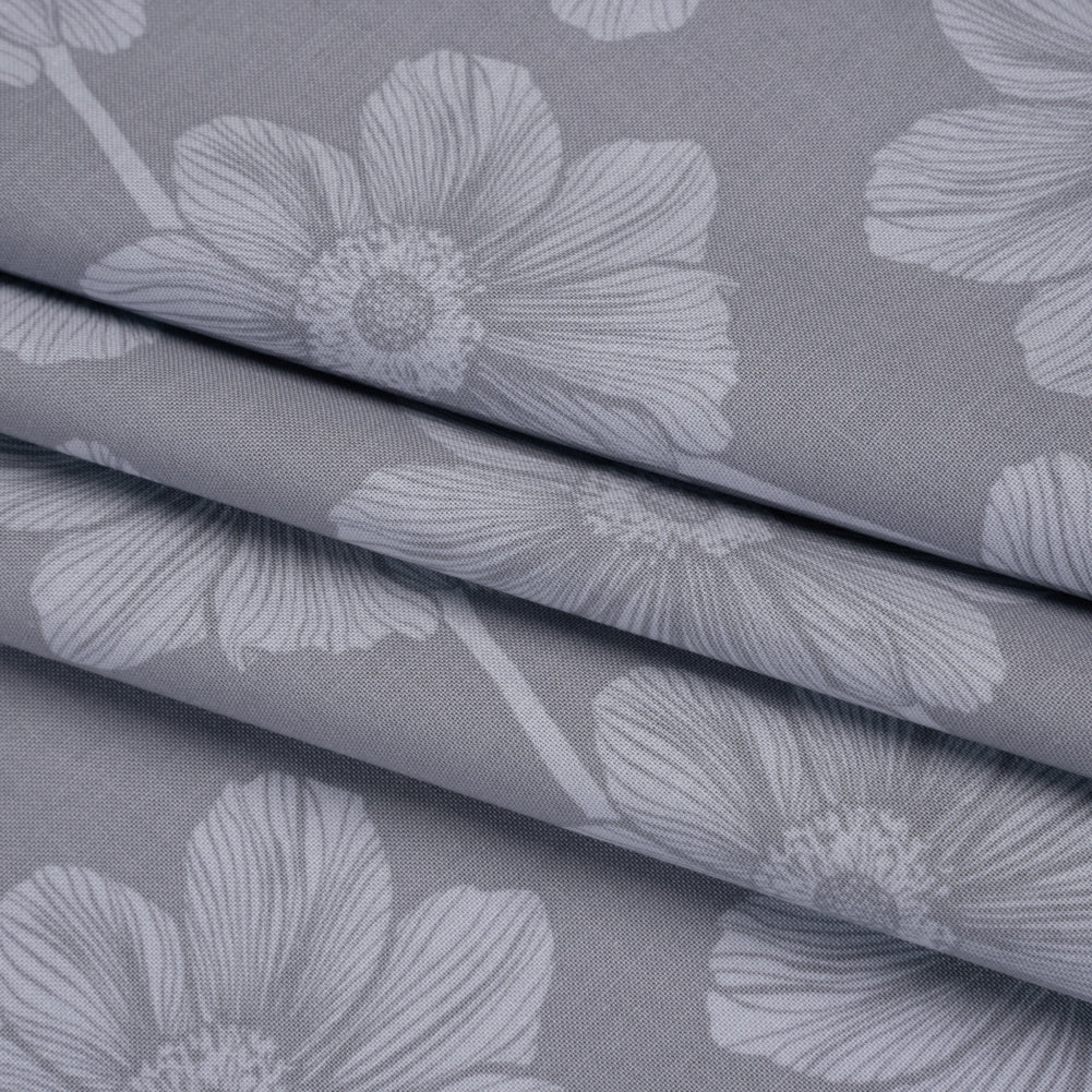 Printed Quilting Cotton by Anna Maria Textiles for Northcott - Overcast Anemone Floral - Indelible Soft Collection Printed Quilting Cotton by Anna Maria Textiles for Northcott - Overcast Anemone Floral - Indelible Soft Collection