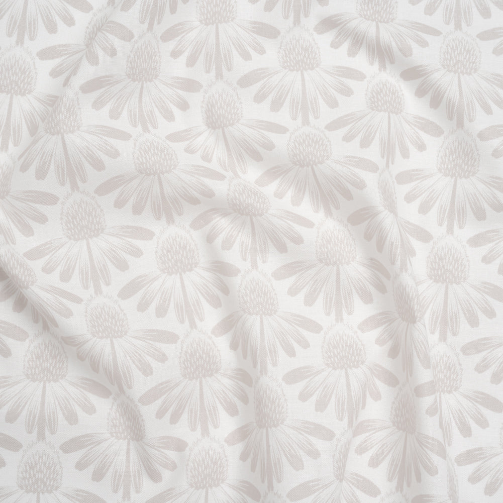 Printed Quilting Cotton by Anna Maria Textiles for Northcott - Oat Coneflower Floral - Indelible Soft Collection Printed Quilting Cotton by Anna Maria Textiles for Northcott - Oat Coneflower Floral - Indelible Soft Collection
