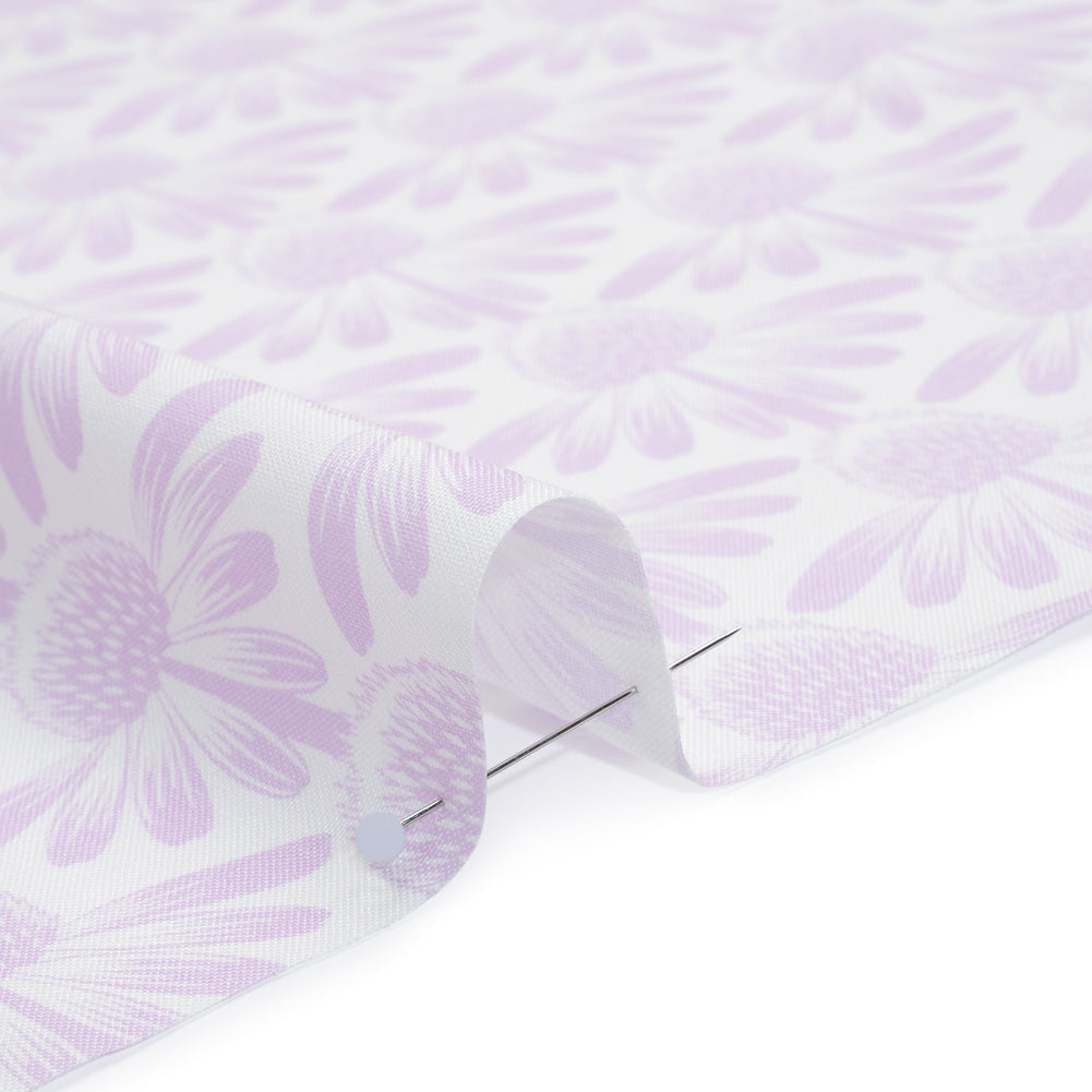 Printed Quilting Cotton by Anna Maria Textiles for Northcott - Lilac Coneflower Floral - Indelible Soft Collection Printed Quilting Cotton by Anna Maria Textiles for Northcott - Lilac Coneflower Floral - Indelible Soft Collection