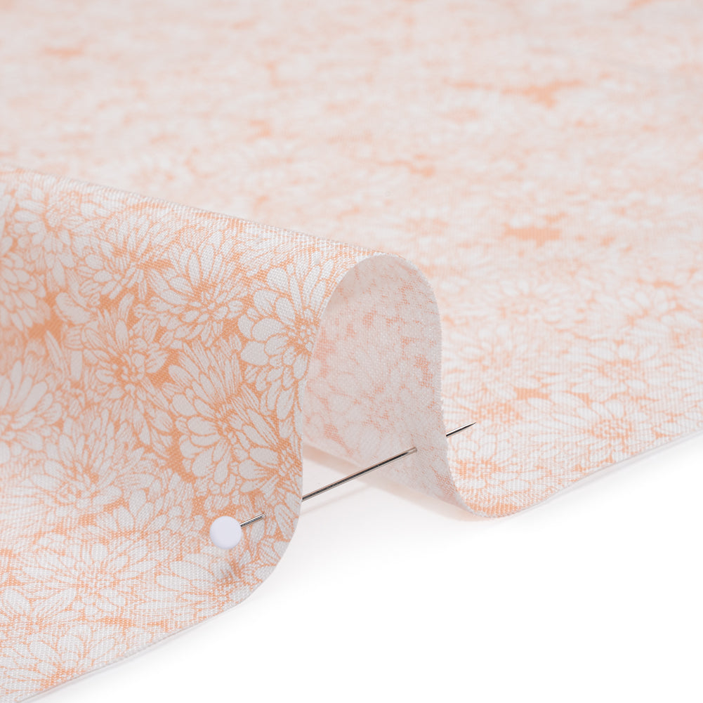 Printed Quilting Cotton by Anna Maria Textiles for Northcott - Creamsicle Mums Floral - Indelible Soft Collection Printed Quilting Cotton by Anna Maria Textiles for Northcott - Creamsicle Mums Floral - Indelible Soft Collection