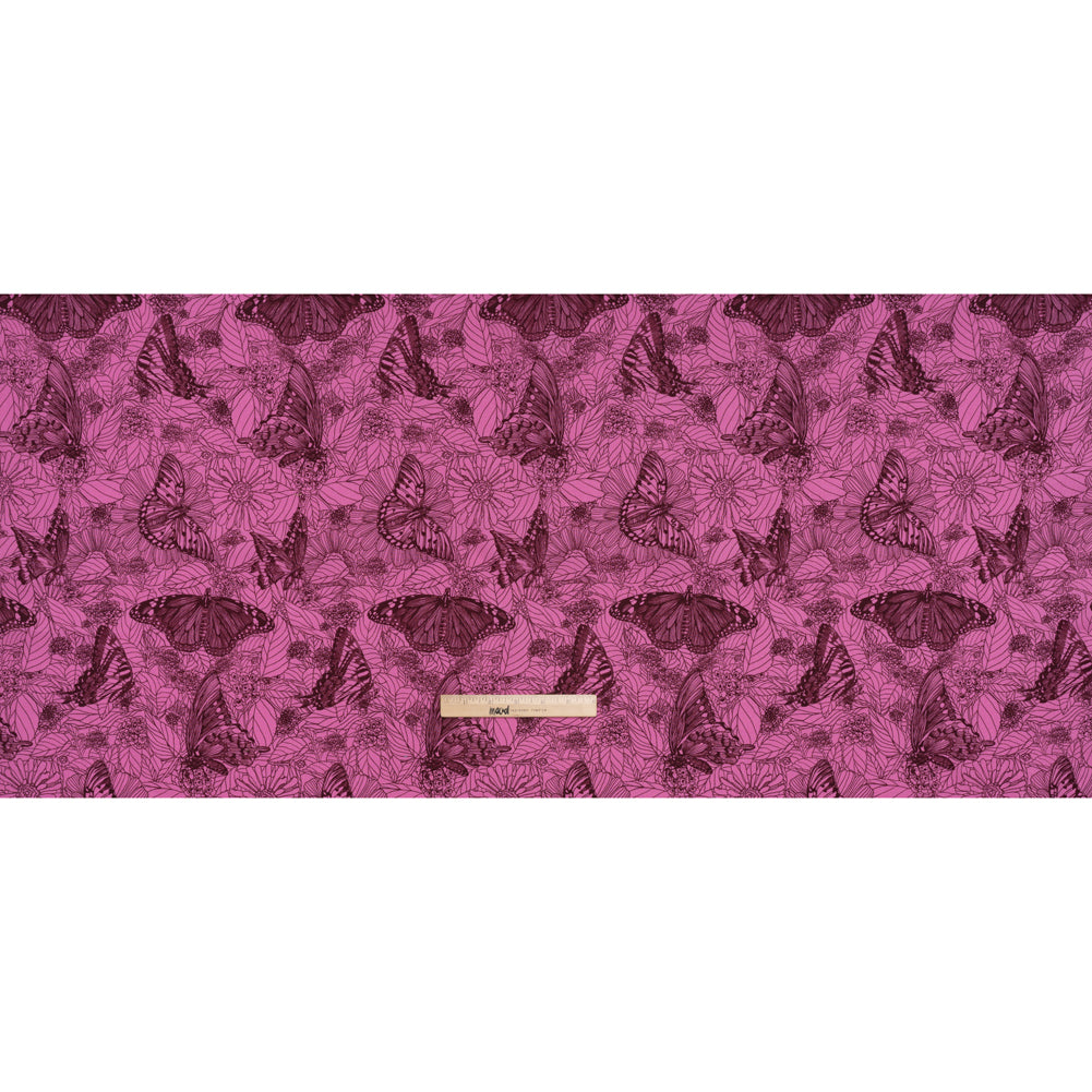 Printed Quilting Cotton by Anna Maria Textiles for Northcott - Candy Winging It Butterflies and Flowers - Indelible Ink Collection Printed Quilting Cotton by Anna Maria Textiles for Northcott - Candy Winging It Butterflies and Flowers - Indelible Ink Collection