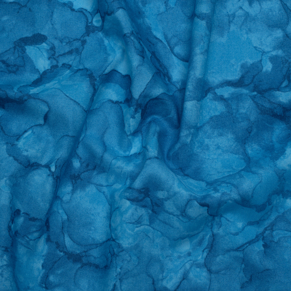 Printed Quilting Cotton by Northcott - Bahama Blue Abstract - Mirage Collection Printed Quilting Cotton by Northcott - Bahama Blue Abstract - Mirage Collection