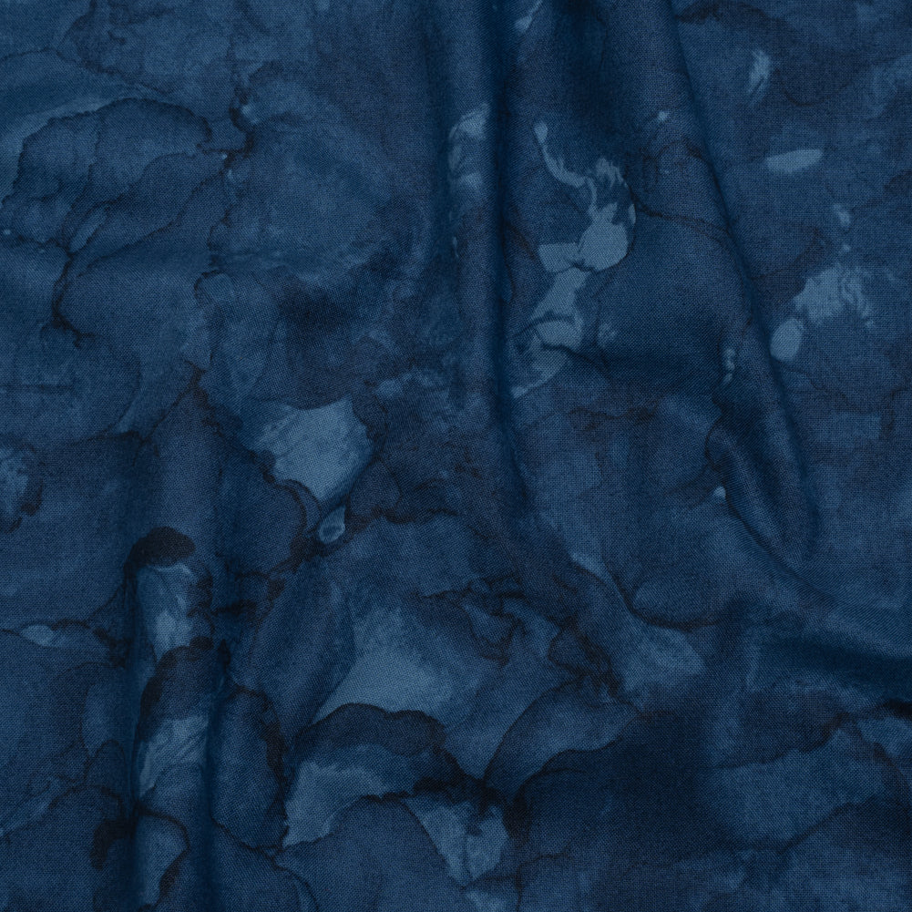 Printed Quilting Cotton by Northcott - Navy Abstract - Mirage Collection Printed Quilting Cotton by Northcott - Navy Abstract - Mirage Collection