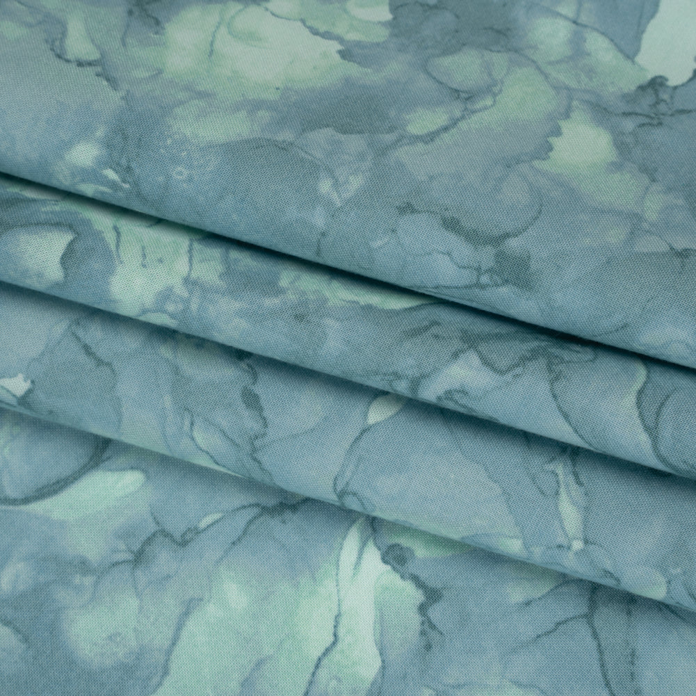 Printed Quilting Cotton by Northcott - Sea Glass Abstract - Mirage Collection Printed Quilting Cotton by Northcott - Sea Glass Abstract - Mirage Collection