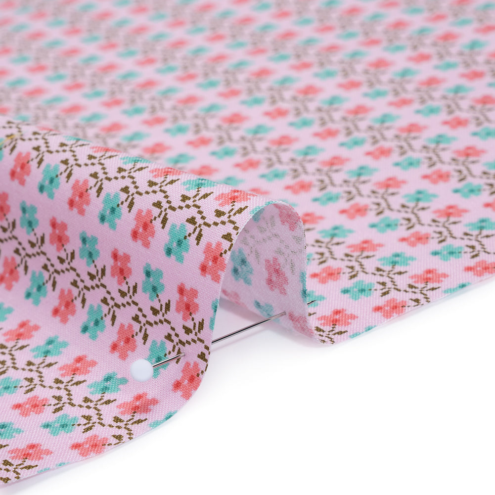 Printed Quilting Cotton by Anna Maria Textiles for Northcott - Perfume Offshoot Floral - Heiress Collection - Detail Printed Quilting Cotton by Anna Maria Textiles for Northcott - Perfume Offshoot Floral - Heiress Collection - Detail