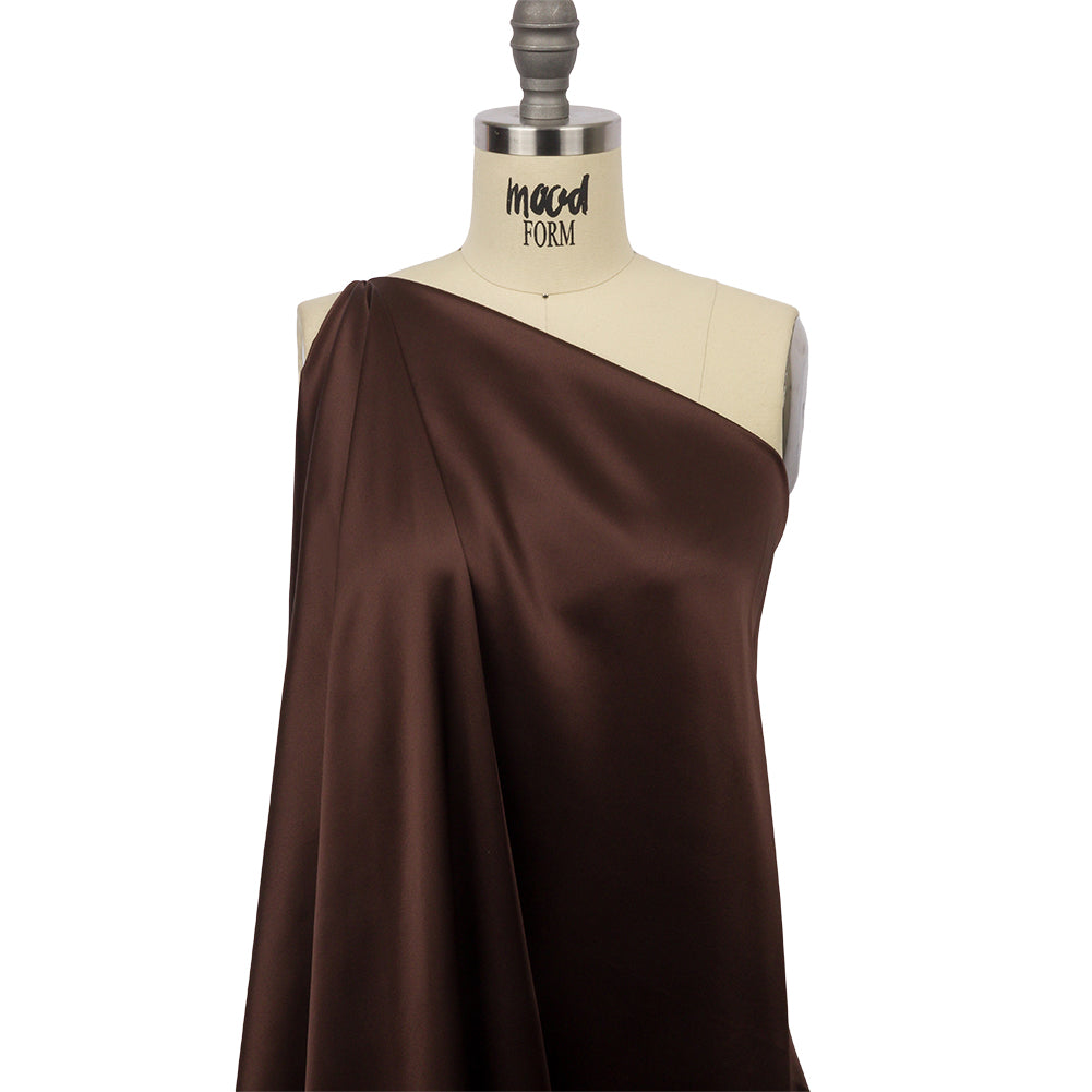 Silk Charmeuse 44" - Dark Brown - Premium Collection Silk Charmeuse 44" - Dark Brown - Premium Collection