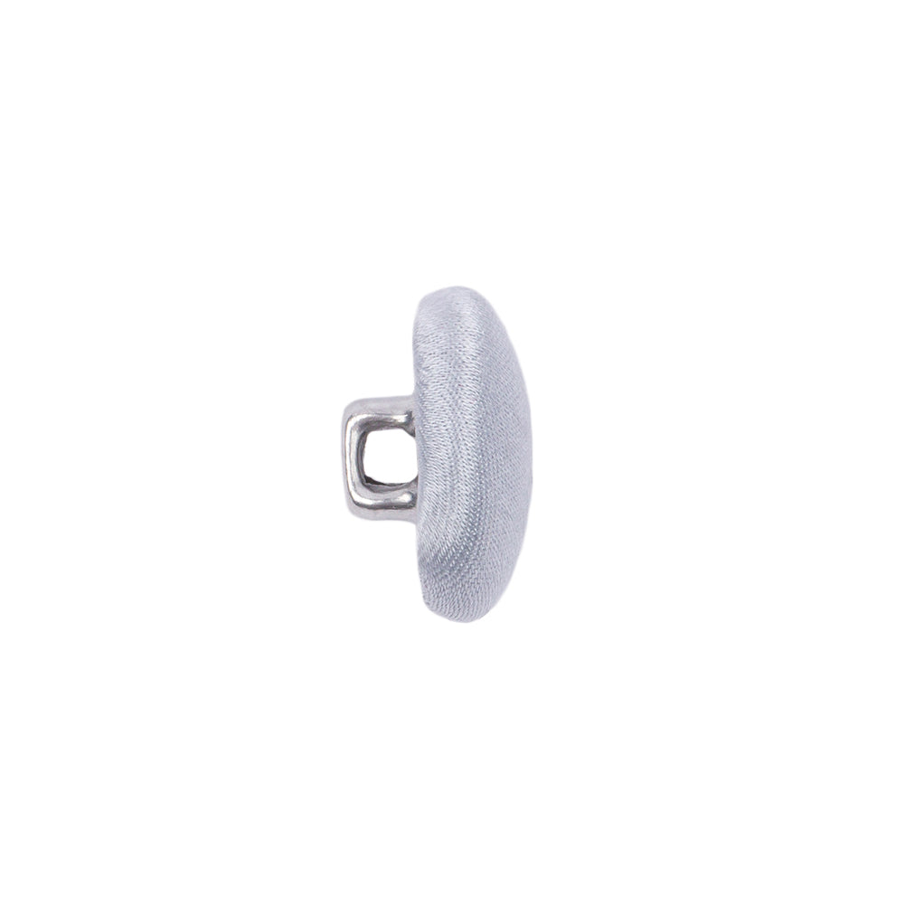 Mood Exclusive Gray Dawn Silk Covered Button - 24L/15mm Folded Mood Exclusive Gray Dawn Silk Covered Button - 24L/15mm Folded