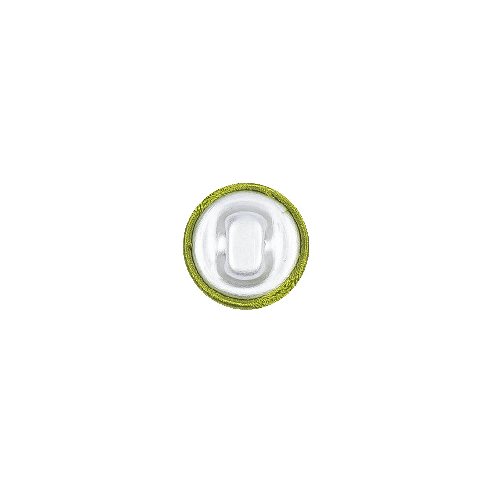 Mood Exclusive Peridot Silk Covered Button - 16L/10mm Mood Exclusive Peridot Silk Covered Button - 16L/10mm