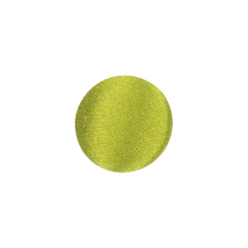 Mood Exclusive Peridot Silk Covered Button - 24L/15mm Mood Exclusive Peridot Silk Covered Button - 24L/15mm