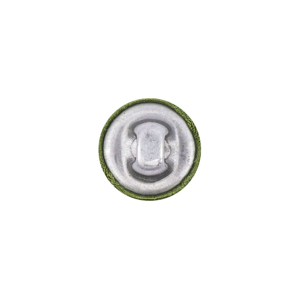 Mood Exclusive Pesto Silk Covered Button - 20L/12.5mm Detail Mood Exclusive Pesto Silk Covered Button - 20L/12.5mm Detail
