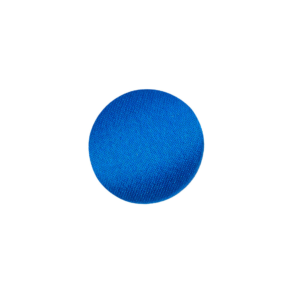 Mood Exclusive Princess Blue Silk Covered Button - 24L/15mm Mood Exclusive Princess Blue Silk Covered Button - 24L/15mm