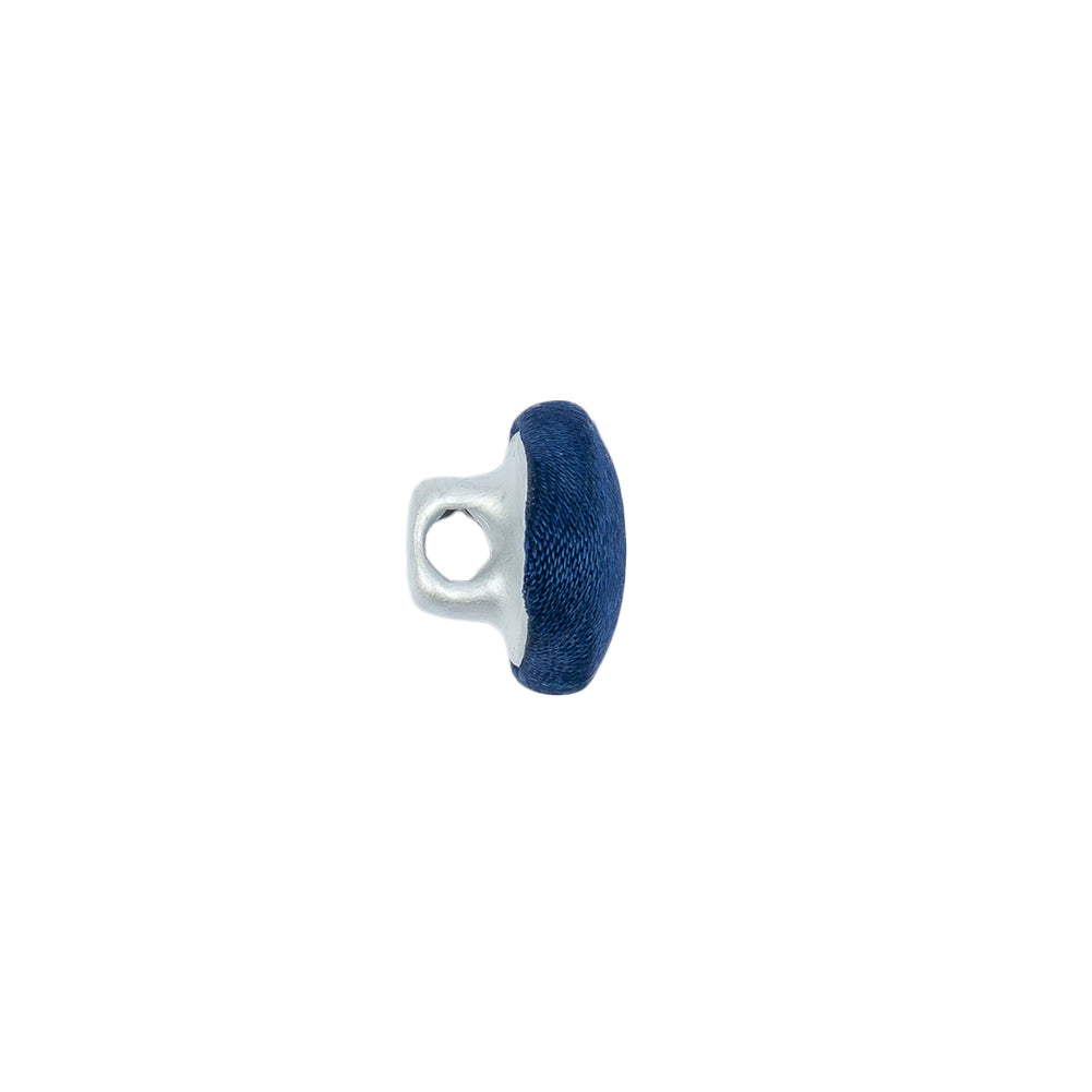Mood Exclusive Estate Blue Silk Covered Button - 18L/11.5mm Mood Exclusive Estate Blue Silk Covered Button - 18L/11.5mm