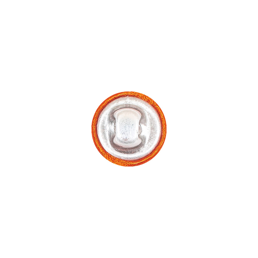 Mood Exclusive Burnt Orange Silk Covered Button - 18L/11.5mm Mood Exclusive Burnt Orange Silk Covered Button - 18L/11.5mm
