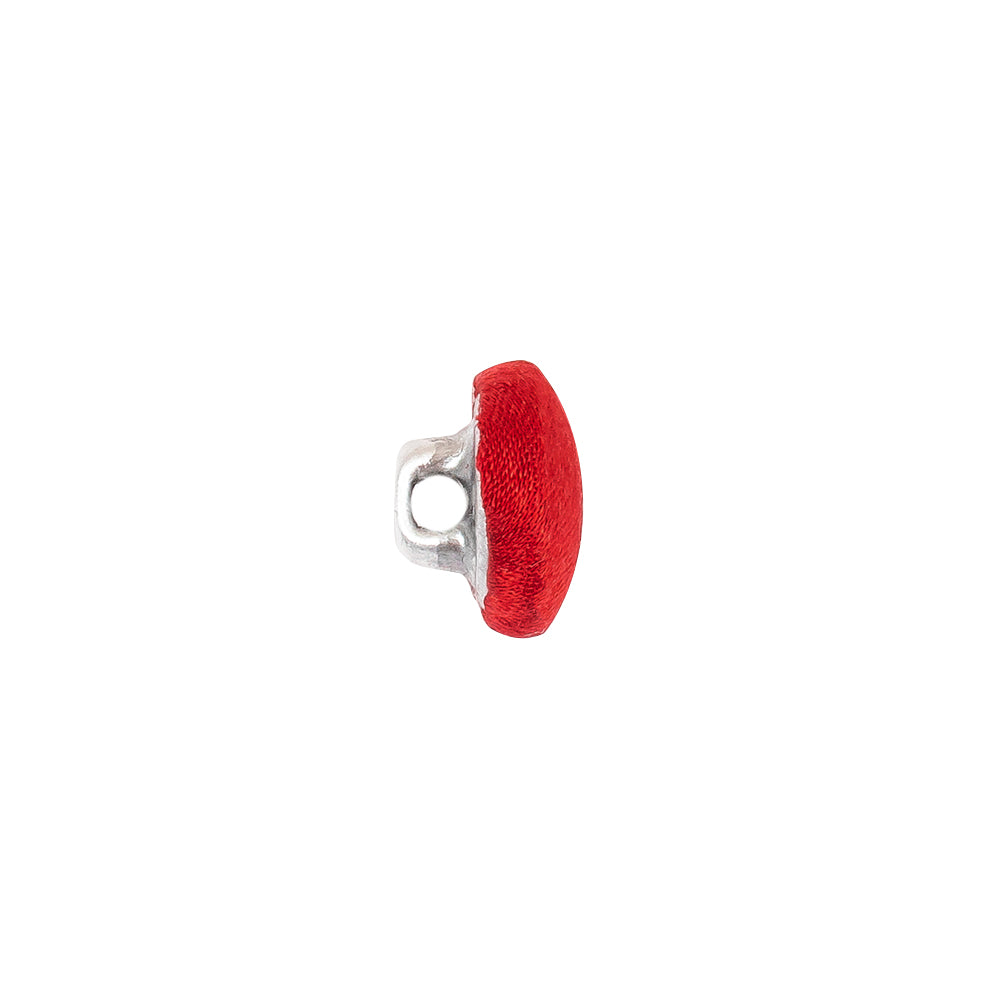 Mood Exclusive Red Silk Covered Button - 18L/11.5mm Mood Exclusive Red Silk Covered Button - 18L/11.5mm