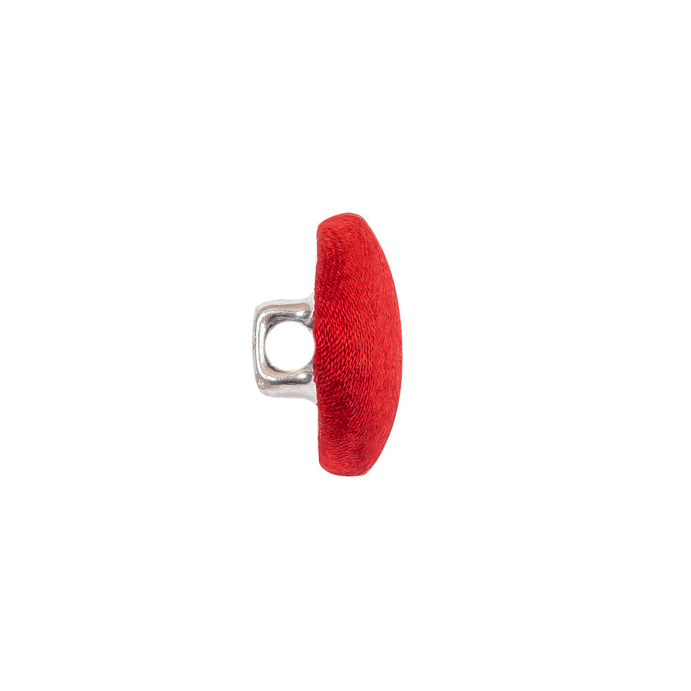 Mood Exclusive Red Silk Covered Button - 24L/15mm Folded Mood Exclusive Red Silk Covered Button - 24L/15mm Folded