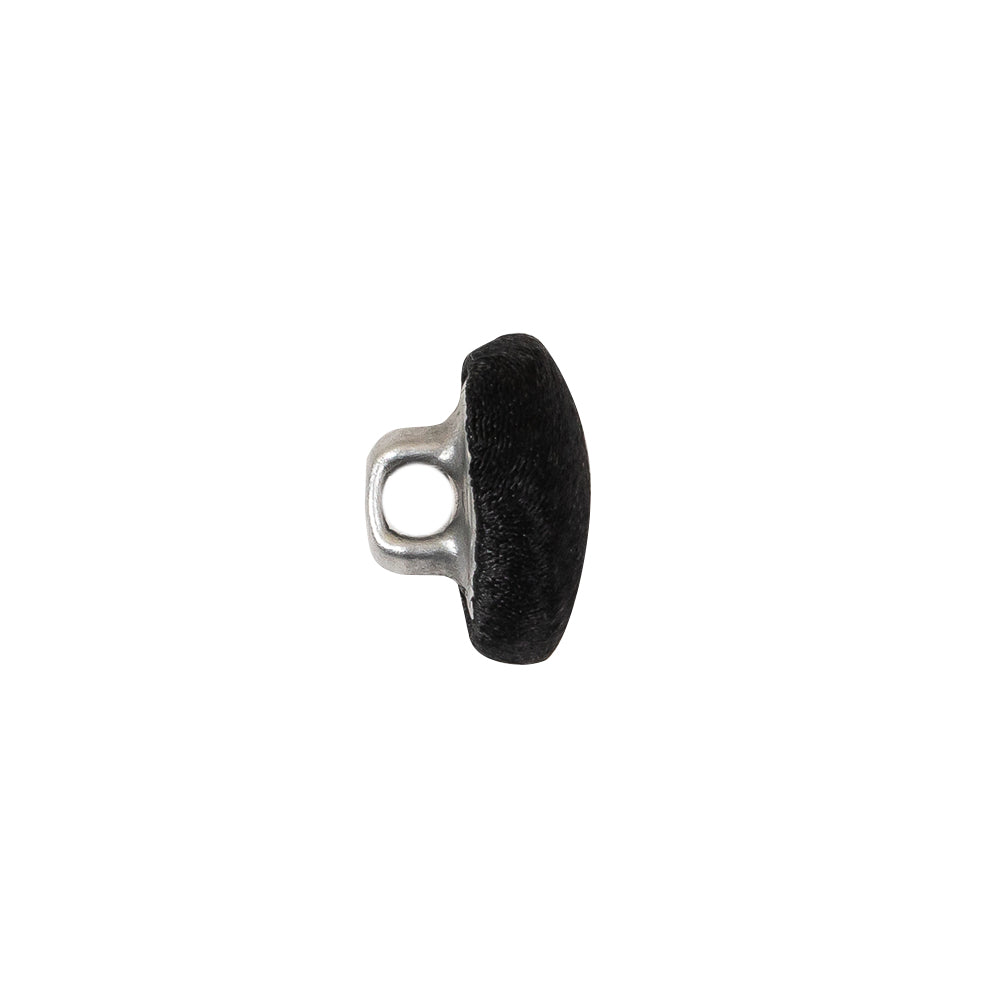 Mood Exclusive Black Silk Covered Button - 20L/12.5mm Mood Exclusive Black Silk Covered Button - 20L/12.5mm