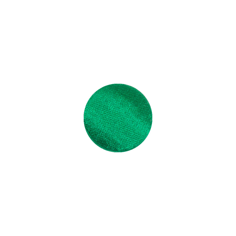 Mood Exclusive Kelly Green Silk Covered Button - 18L/11.5mm Mood Exclusive Kelly Green Silk Covered Button - 18L/11.5mm