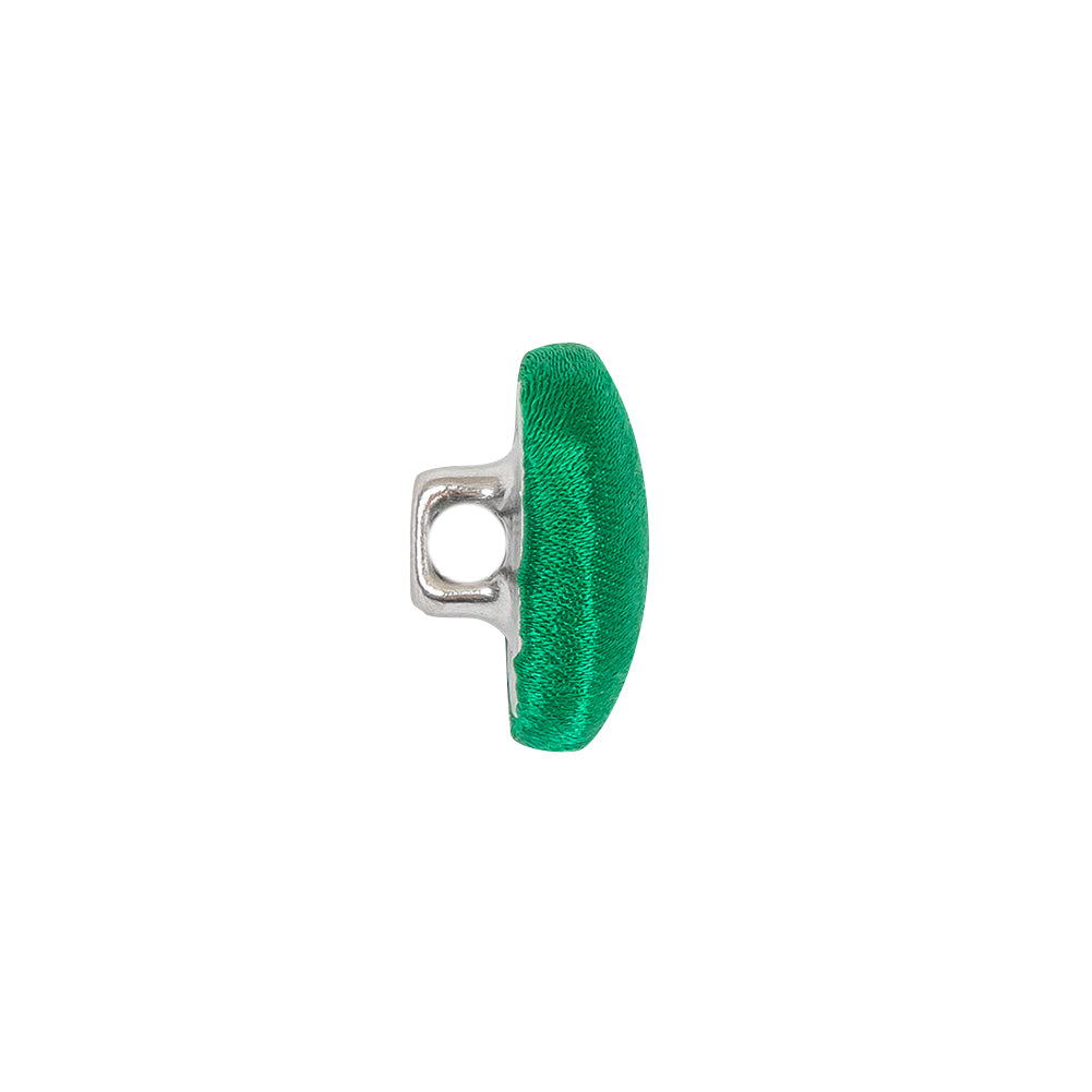 Mood Exclusive Kelly Green Silk Covered Button - 24L/15mm Mood Exclusive Kelly Green Silk Covered Button - 24L/15mm