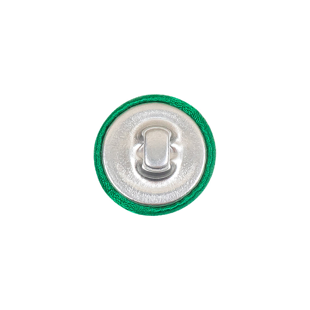 Mood Exclusive Kelly Green Silk Covered Button - 24L/15mm Mood Exclusive Kelly Green Silk Covered Button - 24L/15mm