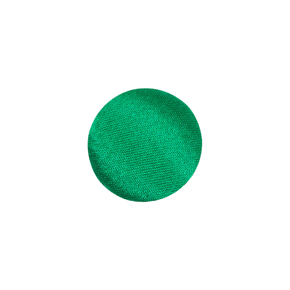Mood Exclusive Kelly Green Silk Covered Button - 24L/15mm Mood Exclusive Kelly Green Silk Covered Button - 24L/15mm