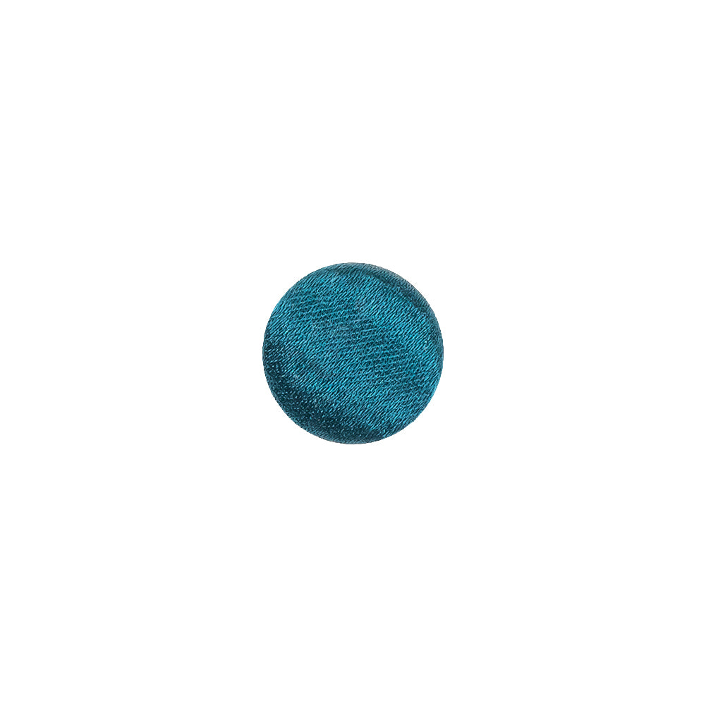 Mood Exclusive Deep Teal Silk Covered Button - 16L/10mm Mood Exclusive Deep Teal Silk Covered Button - 16L/10mm