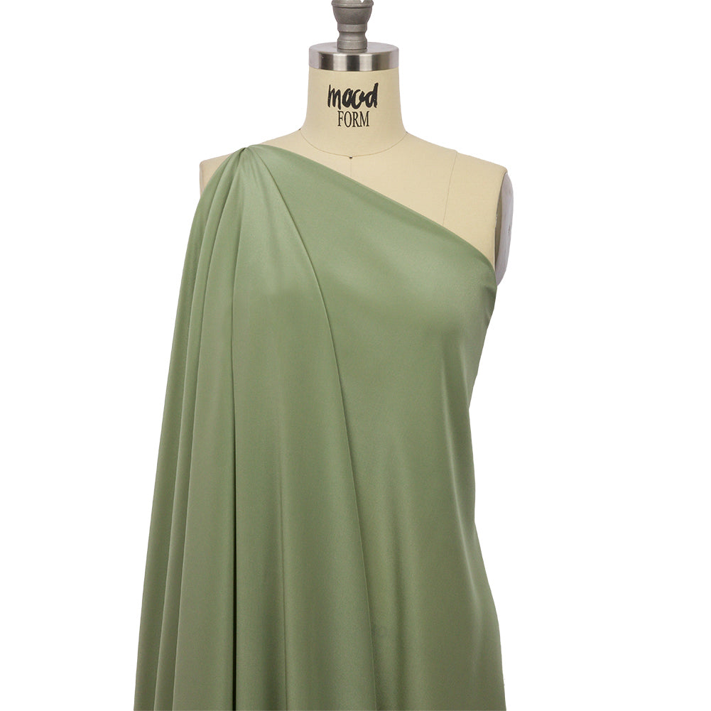 Silk Crepe de Chine - Oil Green - Premium Collection Silk Crepe de Chine - Oil Green - Premium Collection