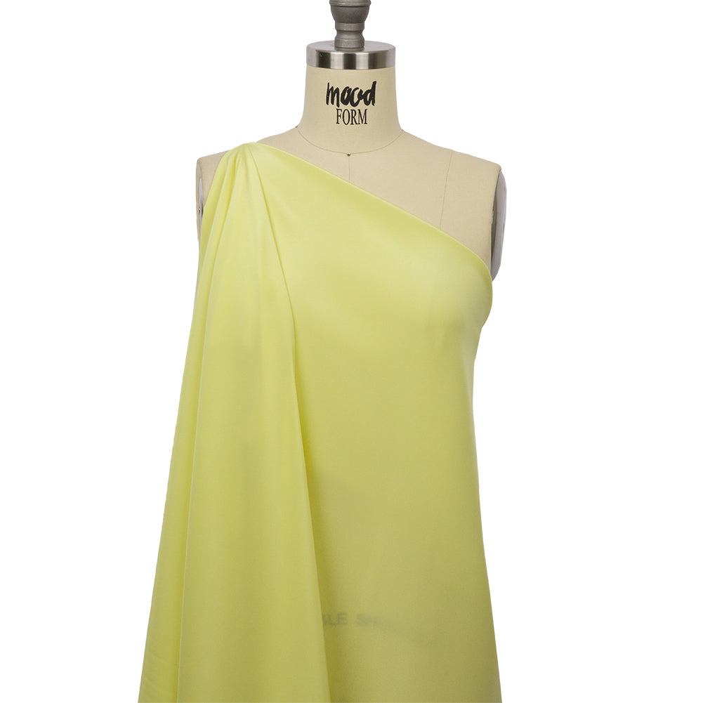Silk Crepe de Chine - Sunny Lime - Premium Collection Silk Crepe de Chine - Sunny Lime - Premium Collection