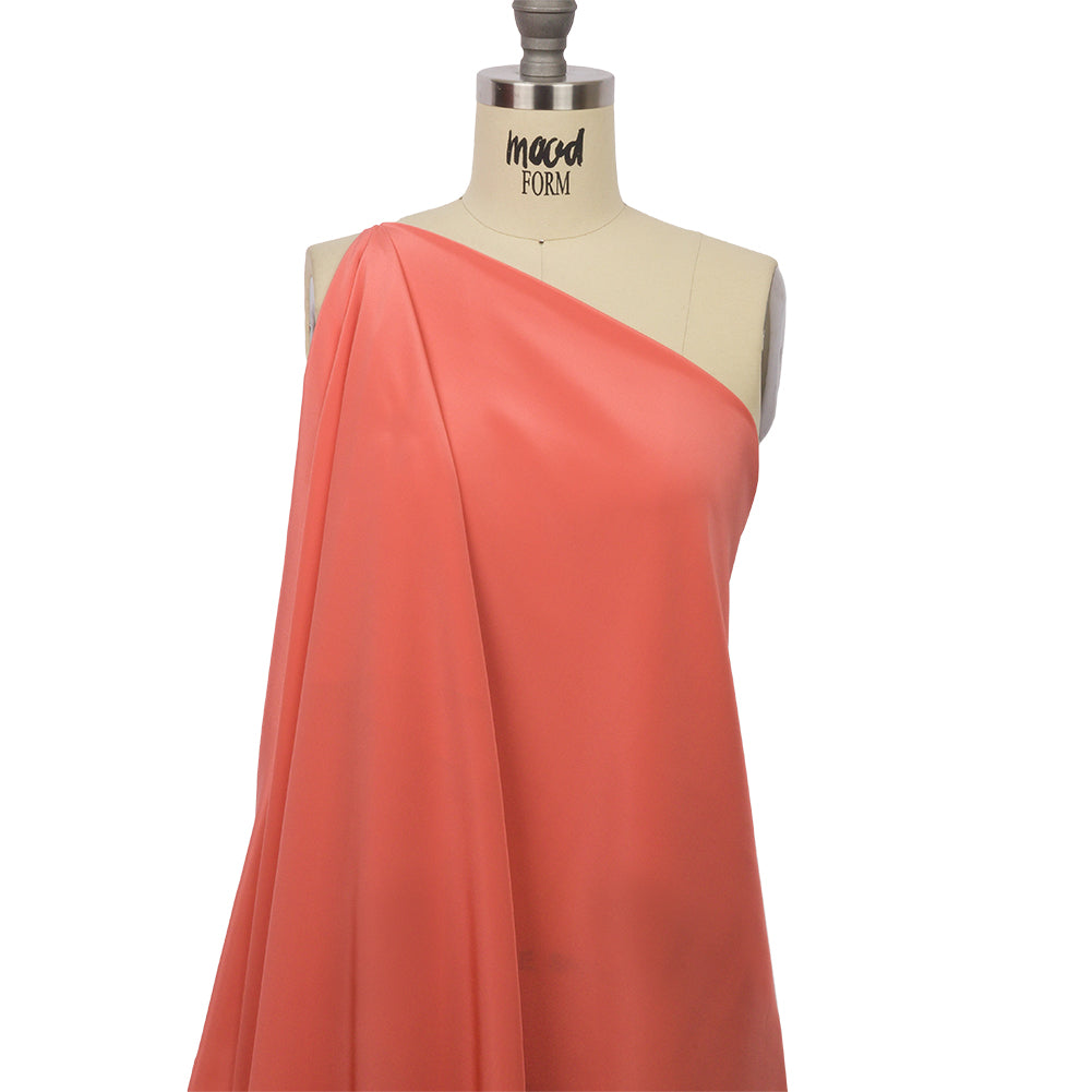 Silk Crepe de Chine - Coral - Premium Collection Silk Crepe de Chine - Coral - Premium Collection