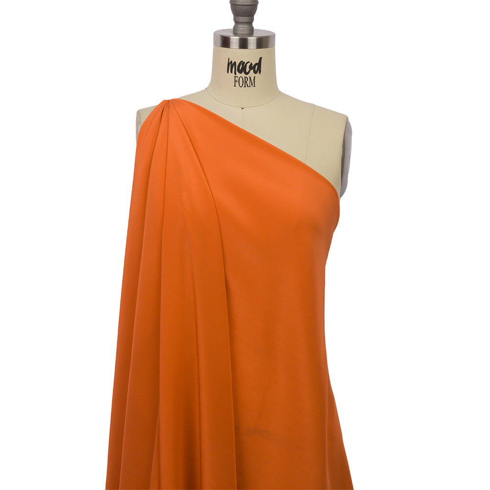 Crepé de China de seda - Naranja quemado - Colección Premium