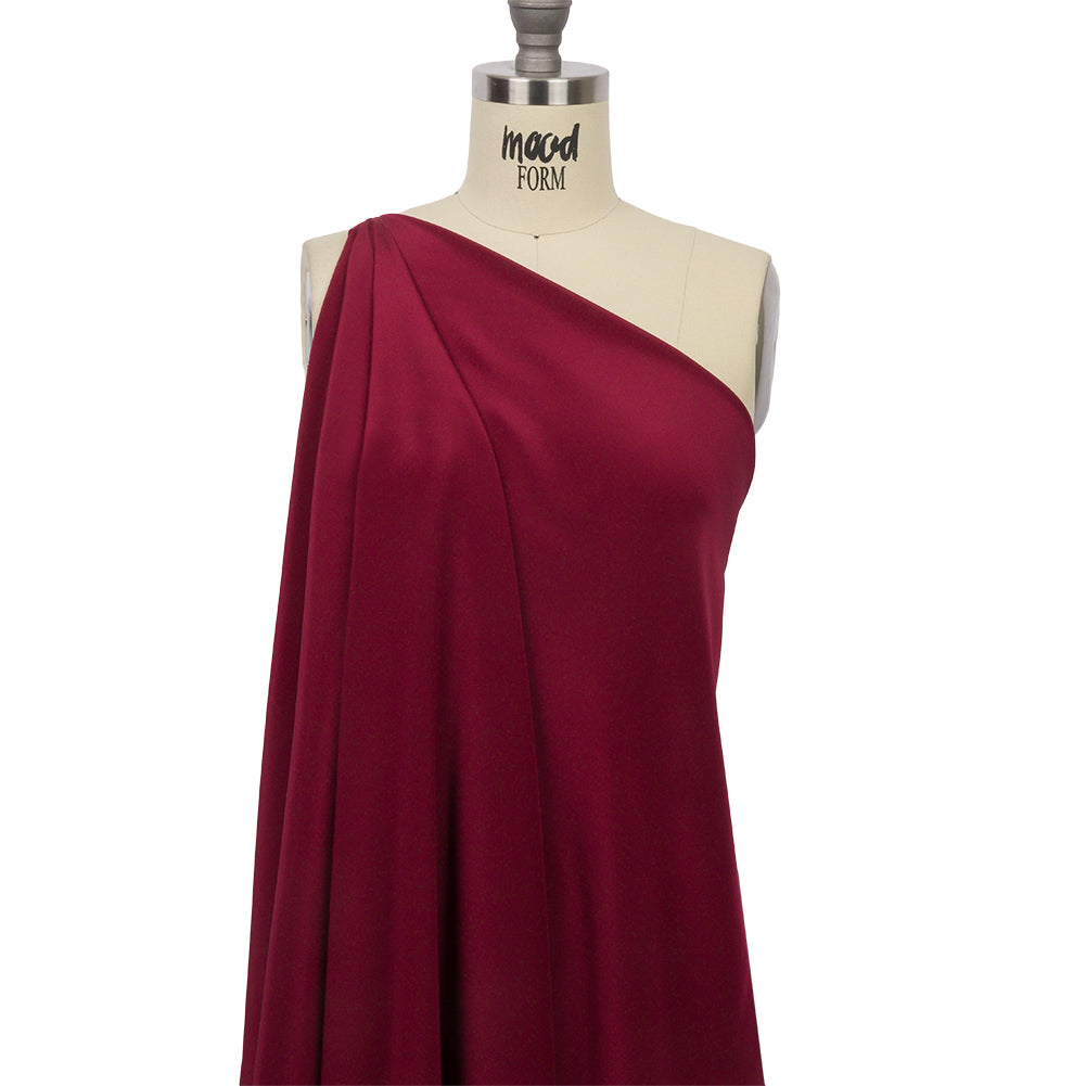 Silk Crepe de Chine - Maroon - Premium Collection Silk Crepe de Chine - Maroon - Premium Collection