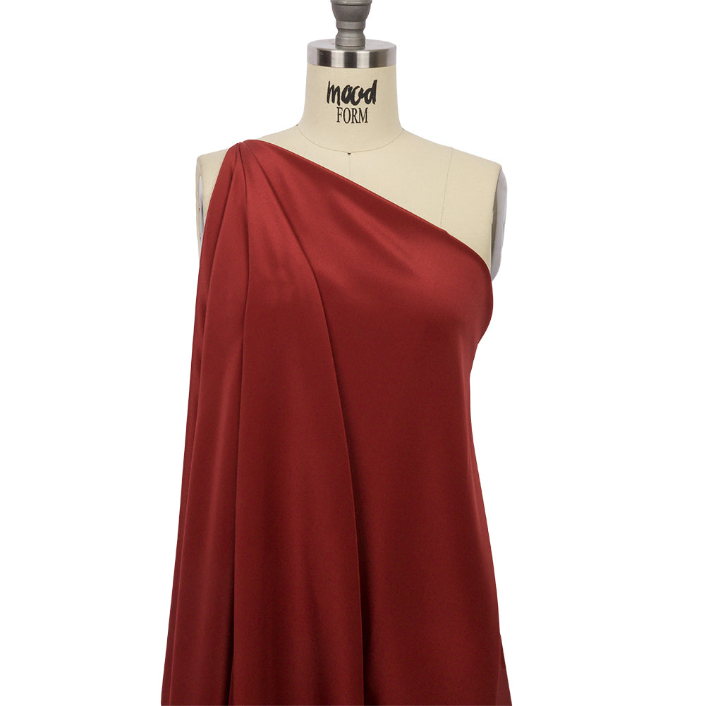 Silk Crepe de Chine - Mahogany - Premium Collection Silk Crepe de Chine - Mahogany - Premium Collection