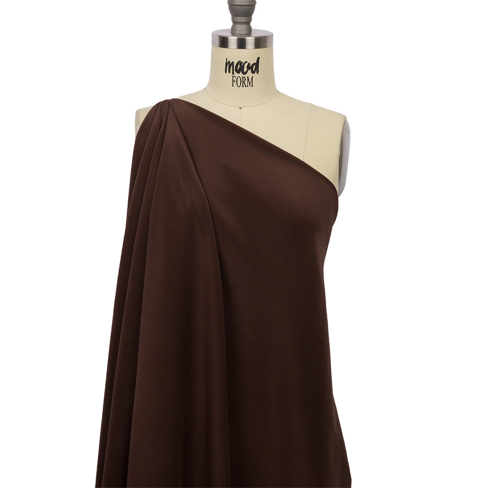 Silk Crepe de Chine - Dark Brown - Premium Collection Silk Crepe de Chine - Dark Brown - Premium Collection