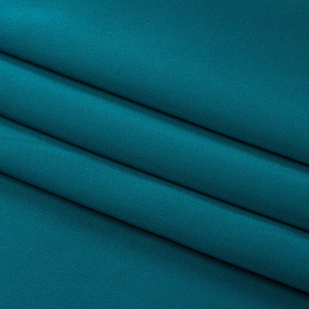 Crepé de China de seda - Azul turquesa intenso - Colección Premium Crepé de China de seda - Azul turquesa intenso - Colección Premium