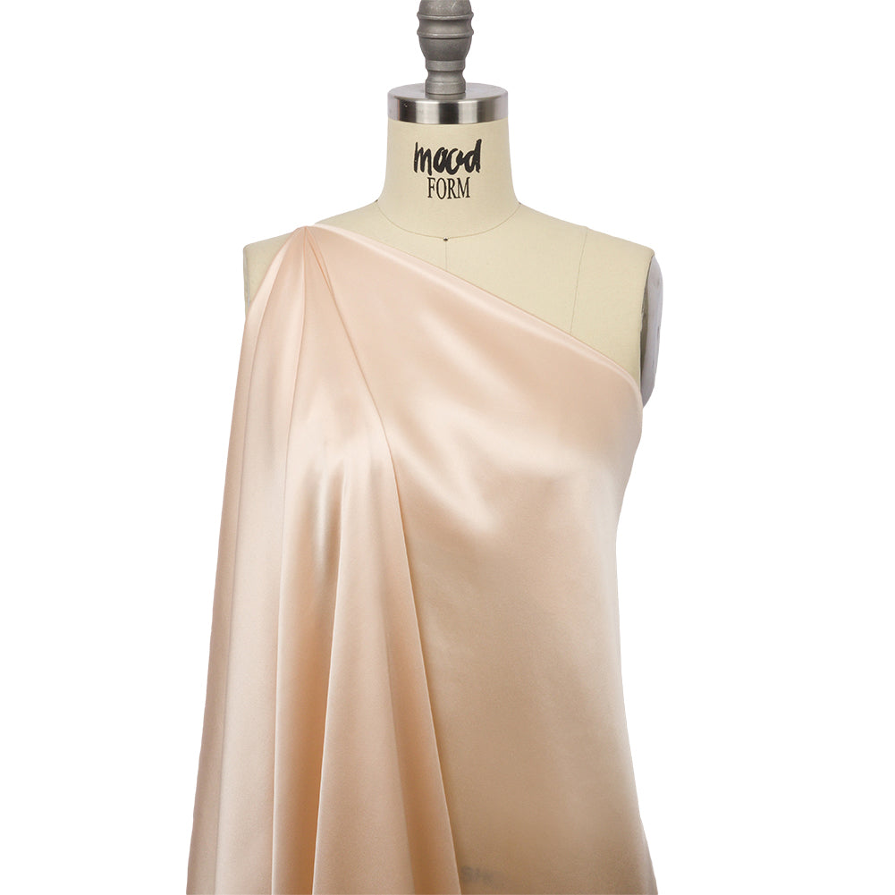 Stretch Silk Charmeuse - Cream Pink - Premium Collection Stretch Silk Charmeuse - Cream Pink - Premium Collection