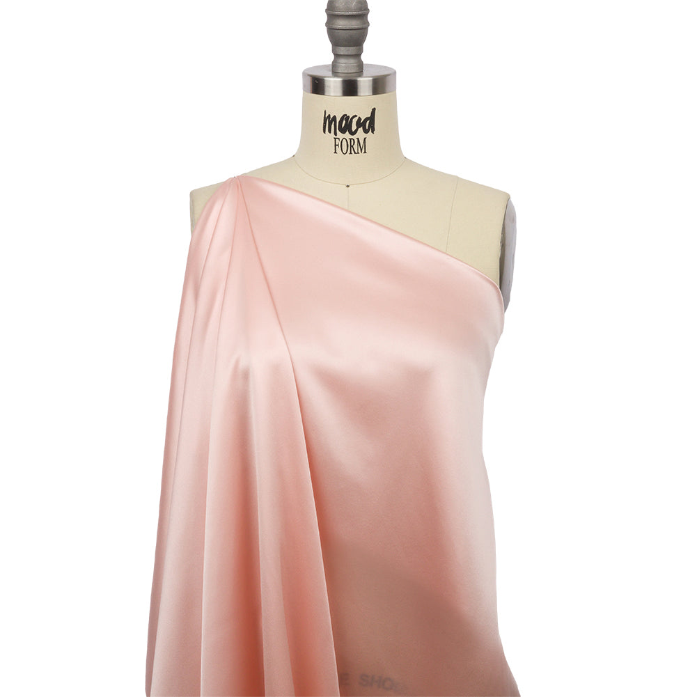 Stretch Silk Charmeuse - Veiled Rose - Premium Collection
