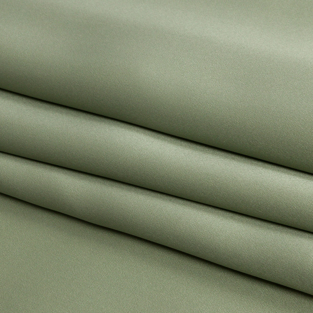 Stretch Silk Charmeuse - Oil Green - Premium Collection