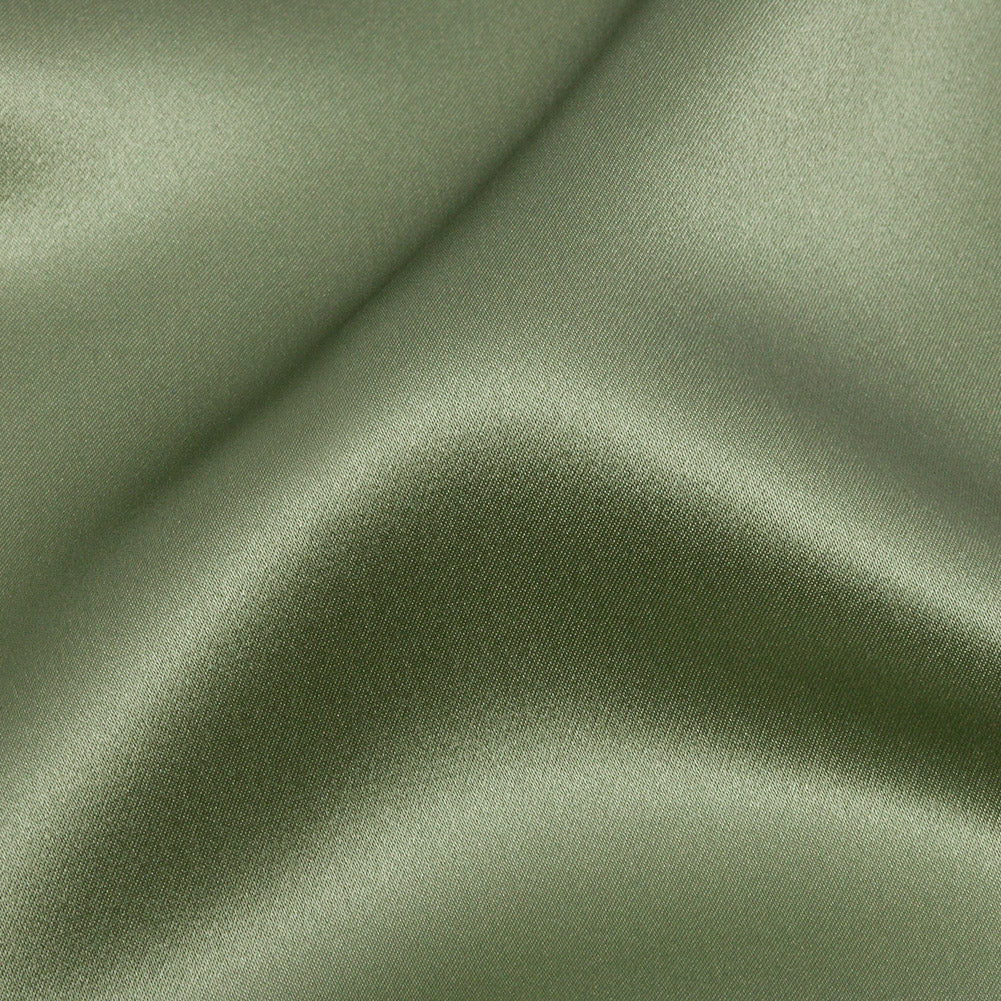 Stretch Silk Charmeuse - Oil Green - Premium Collection
