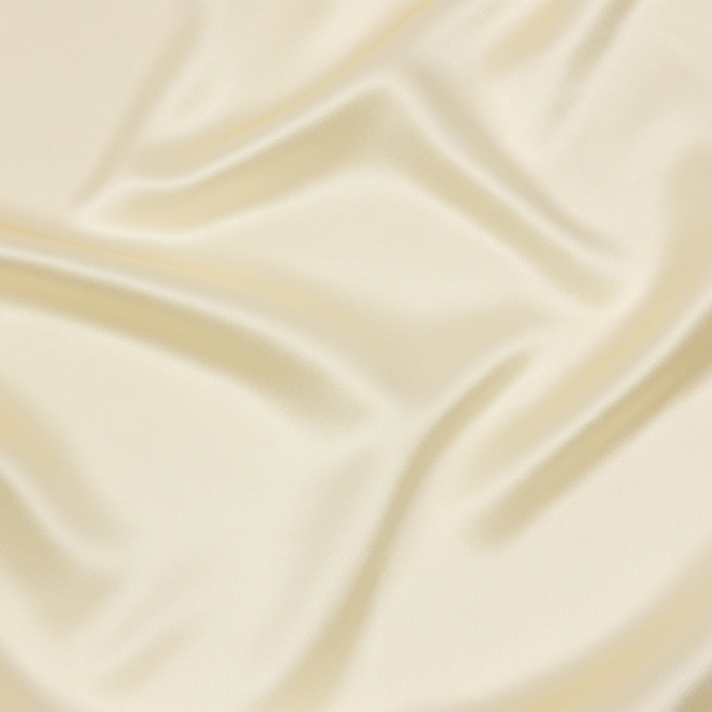 Stretch Silk Charmeuse - Pale Yellow - Premium Collection