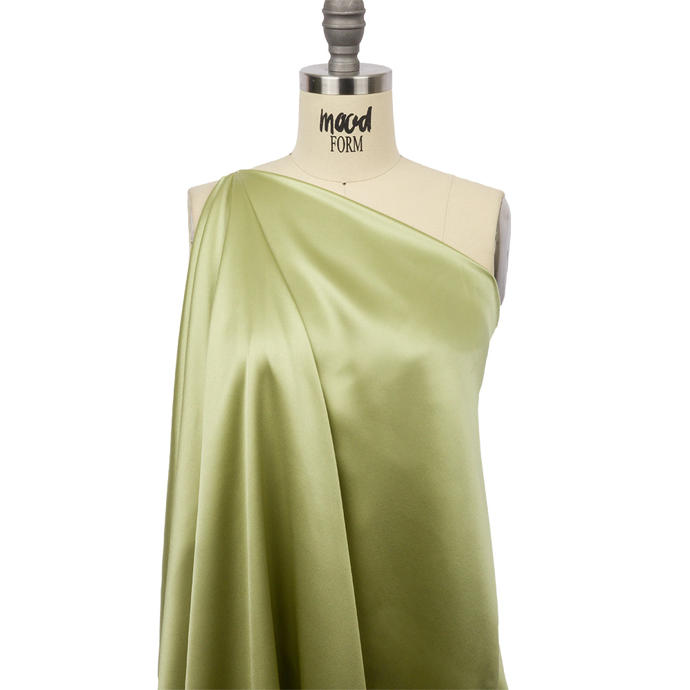 Stretch Silk Charmeuse - Nile Green - Premium Collection