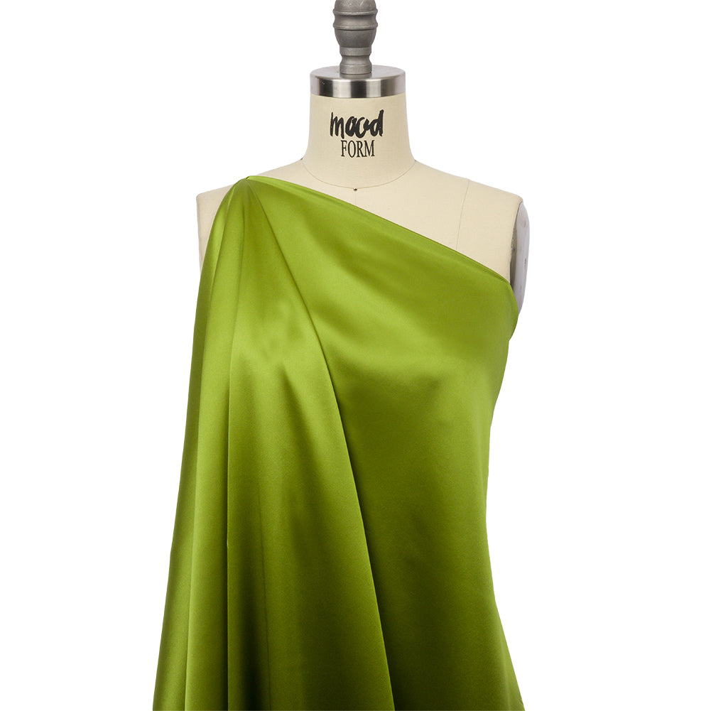 Stretch Silk Charmeuse - Peridot Green - Premium Collection Stretch Silk Charmeuse - Peridot Green - Premium Collection