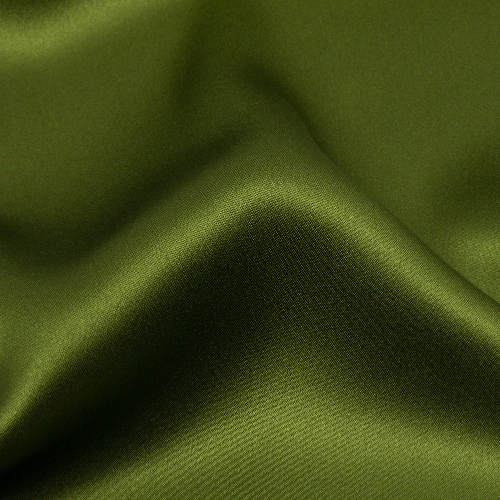 Stretch Silk Charmeuse - Pesto Green - Premium Collection