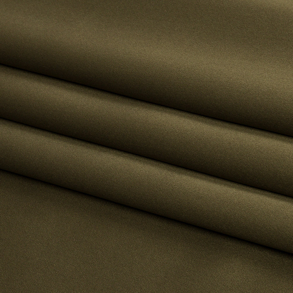 Stretch Silk Charmeuse - Olive Green - Premium Collection Stretch Silk Charmeuse - Olive Green - Premium Collection