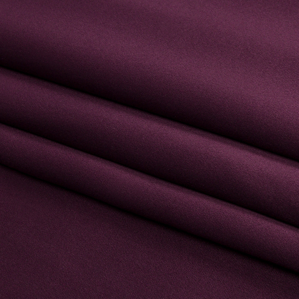Stretch Silk Charmeuse - Eggplant - Premium Collection Stretch Silk Charmeuse - Eggplant - Premium Collection