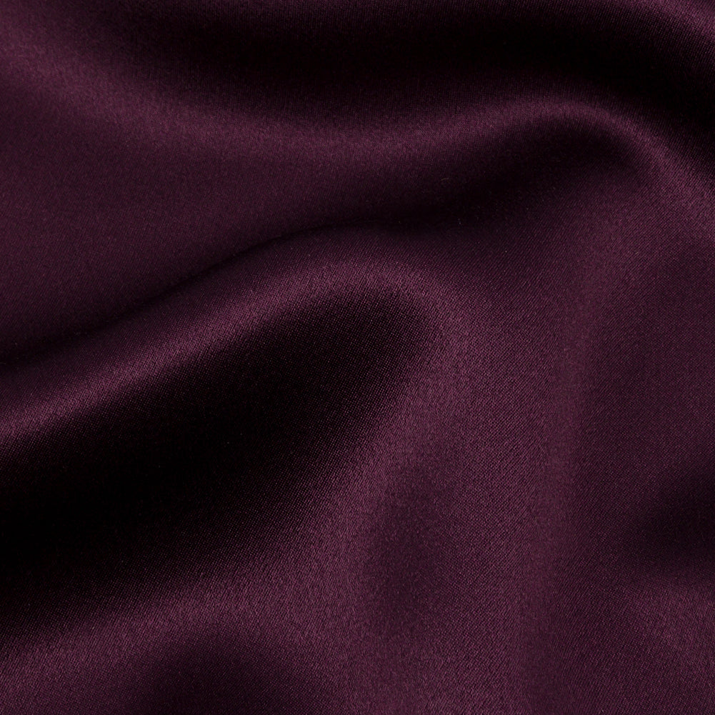 Stretch Silk Charmeuse - Eggplant - Premium Collection Stretch Silk Charmeuse - Eggplant - Premium Collection
