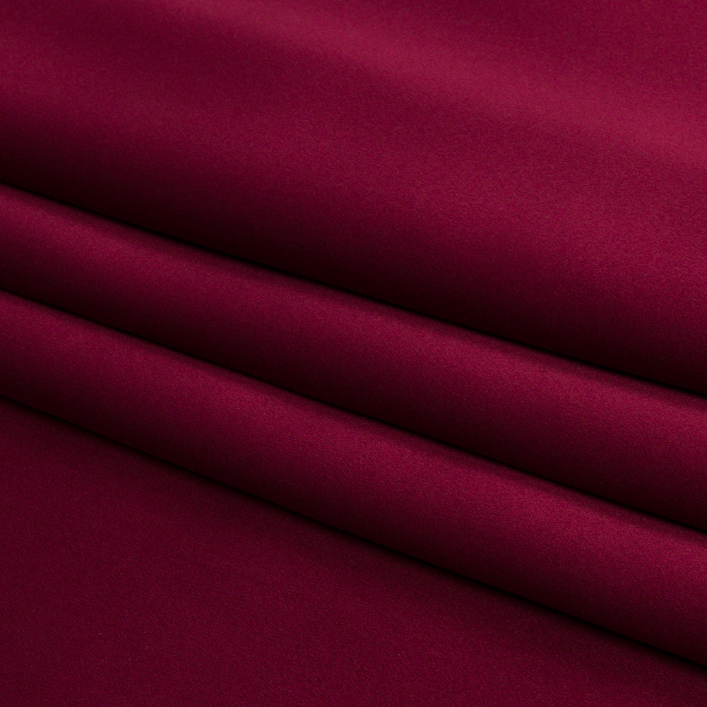 Stretch Silk Charmeuse - Maroon - Premium Collection Stretch Silk Charmeuse - Maroon - Premium Collection