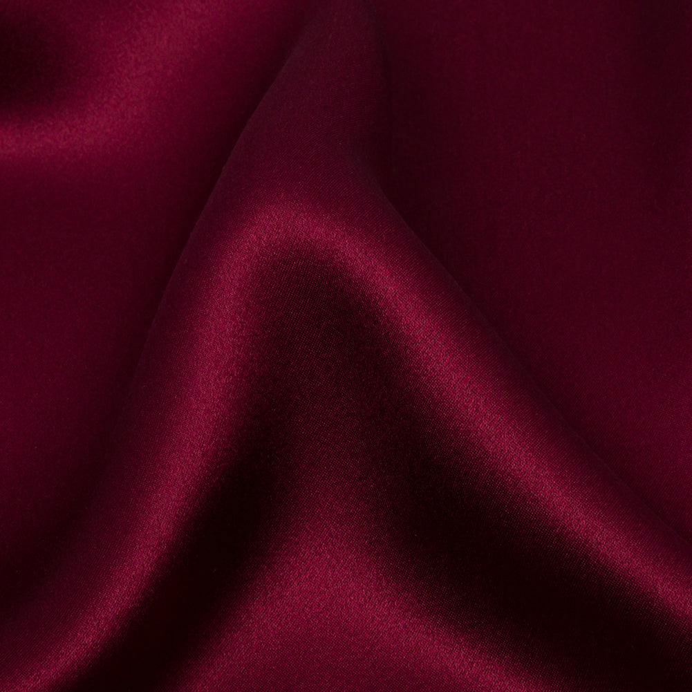 Stretch Silk Charmeuse - Maroon - Premium Collection Stretch Silk Charmeuse - Maroon - Premium Collection