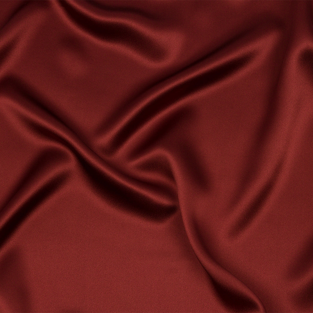 Stretch Silk Charmeuse - Mahogany - Premium Collection Stretch Silk Charmeuse - Mahogany - Premium Collection