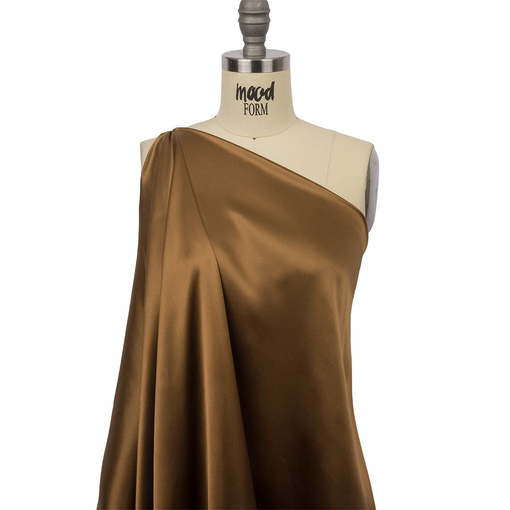 Stretch Silk Charmeuse - Dark Olive - Premium Collection Stretch Silk Charmeuse - Dark Olive - Premium Collection