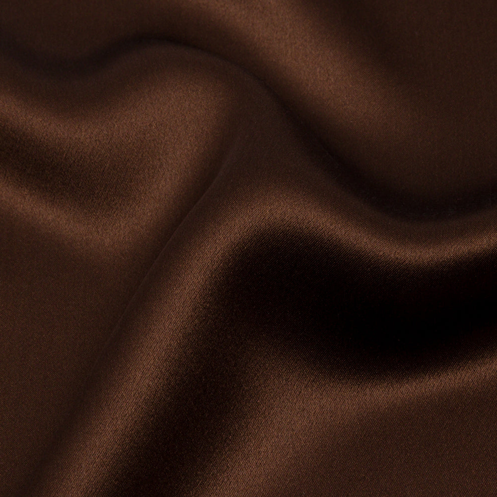 Stretch Silk Charmeuse - Chocolate - Premium Collection